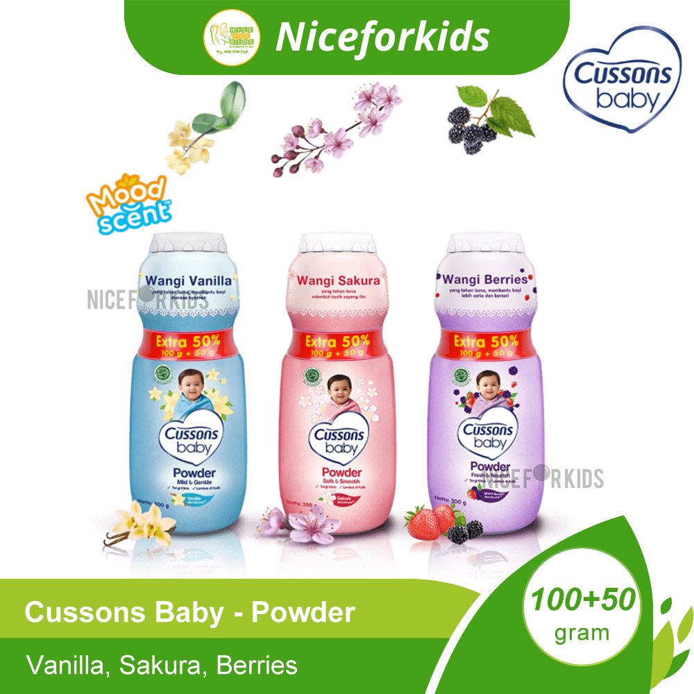 Cussons Baby Powder 100+50gr / Bedak Bayi 100+50gr