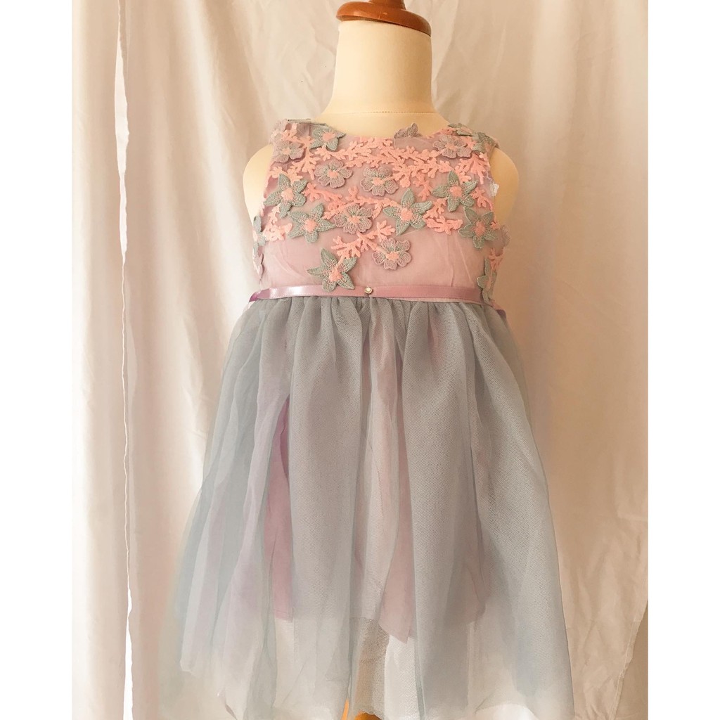 Dress Pesta Anak Perempuan Little Meisie AGATHA Dress Pesta Anak Gaun Cantik Purple Ungu