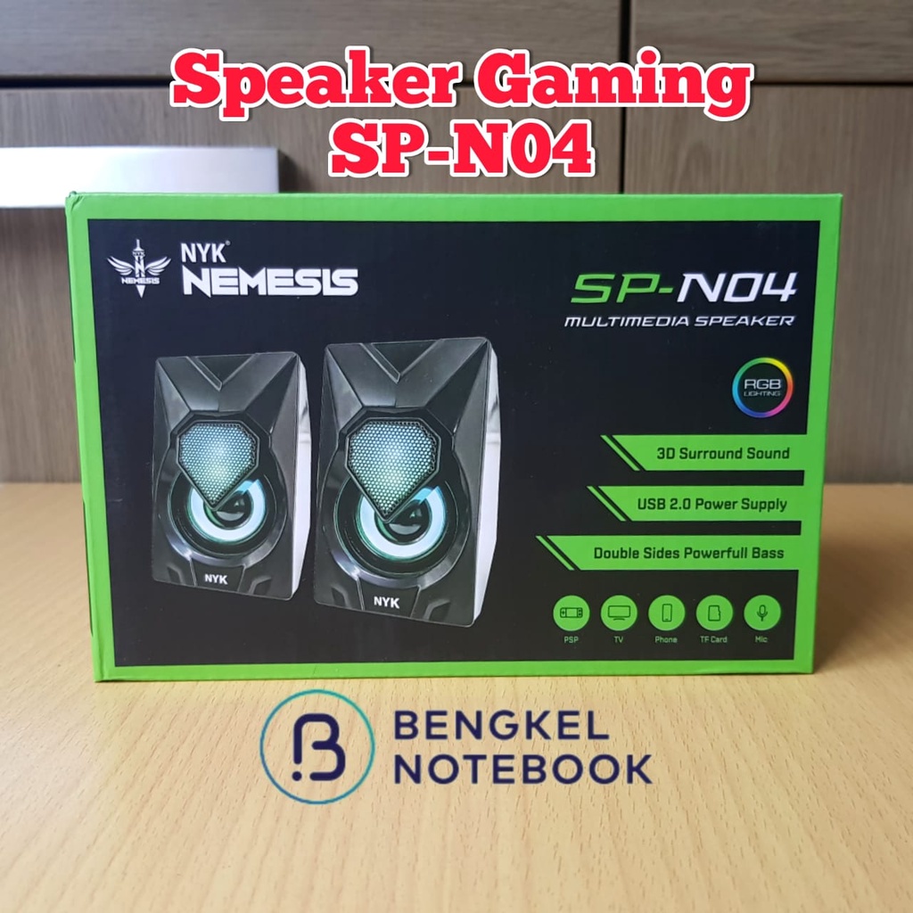 Speaker Gaming PC Laptop USB NYK Nemesis SP-N04 SP-N04RGB 3D Sound