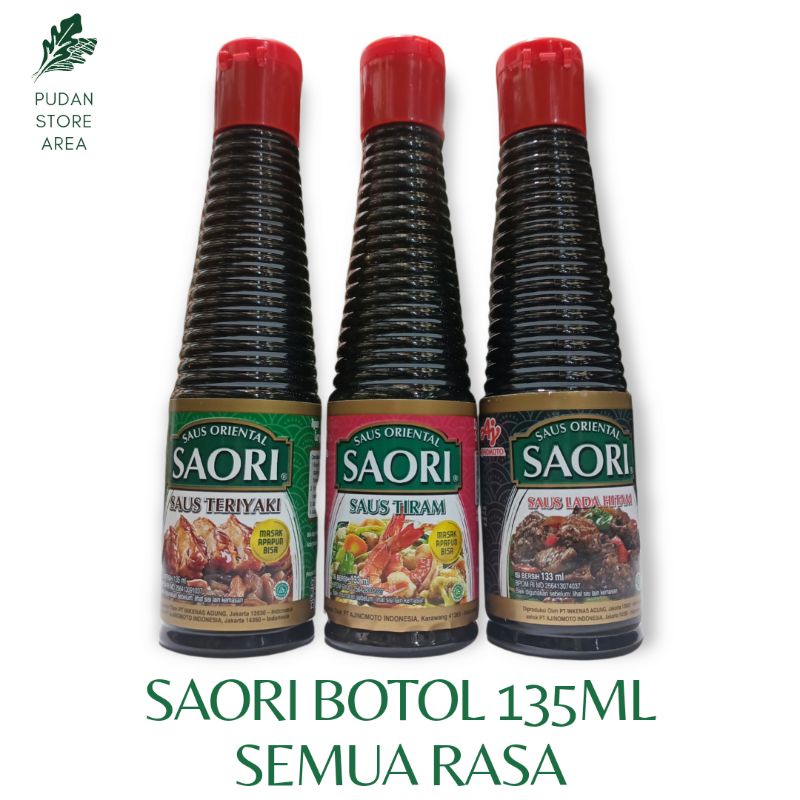 

SAORI BOTOL 135ML (SAUS TIRAM, TERIYAKI,LADA HITAM)