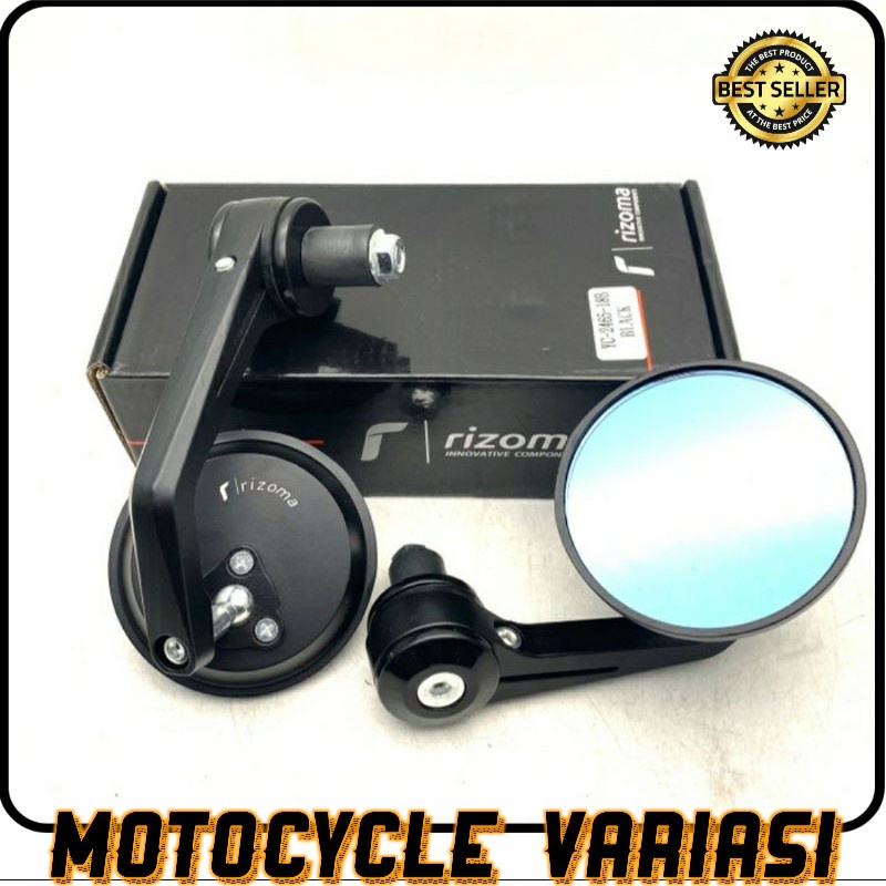 Spion jalu bar end rizoma bulat universal nmax aerox vespa vario scoopy mio dll