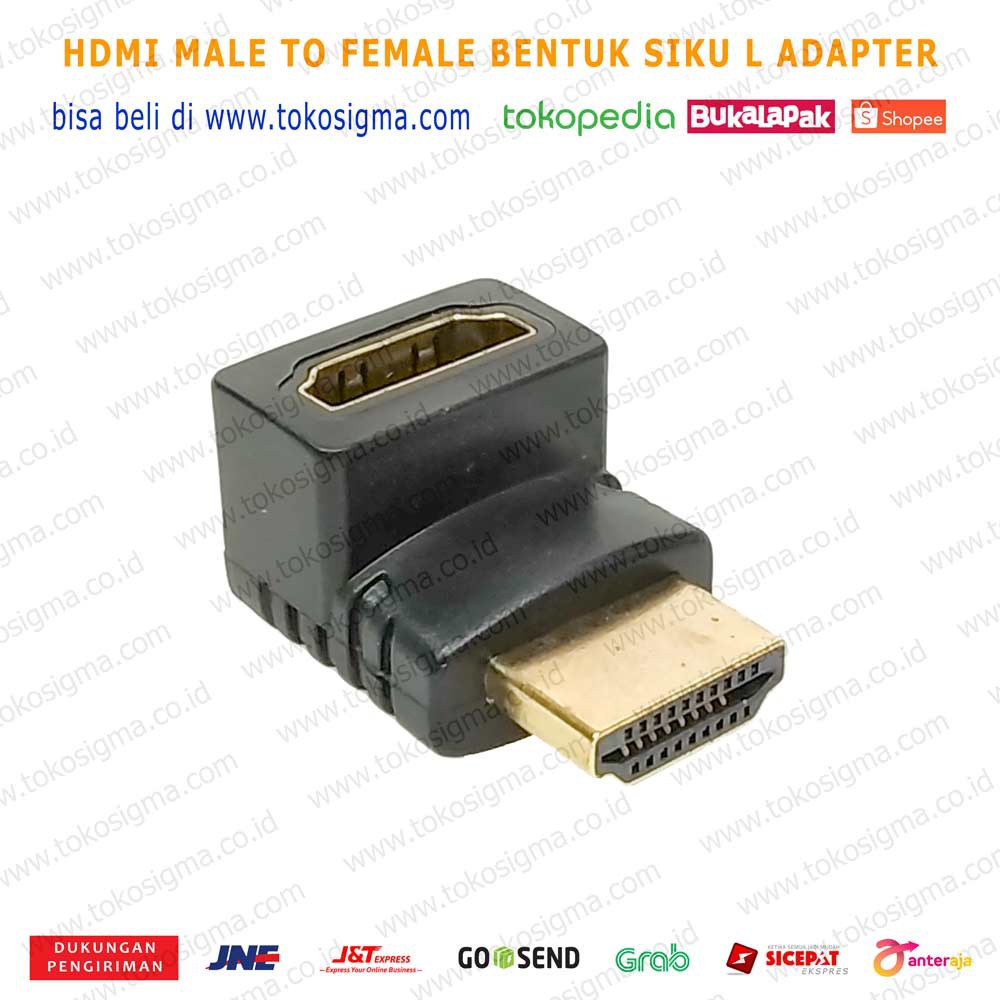 HDMI Male to HDMI Female L ANGLE GENDER ADAPTER - HDMI M-F