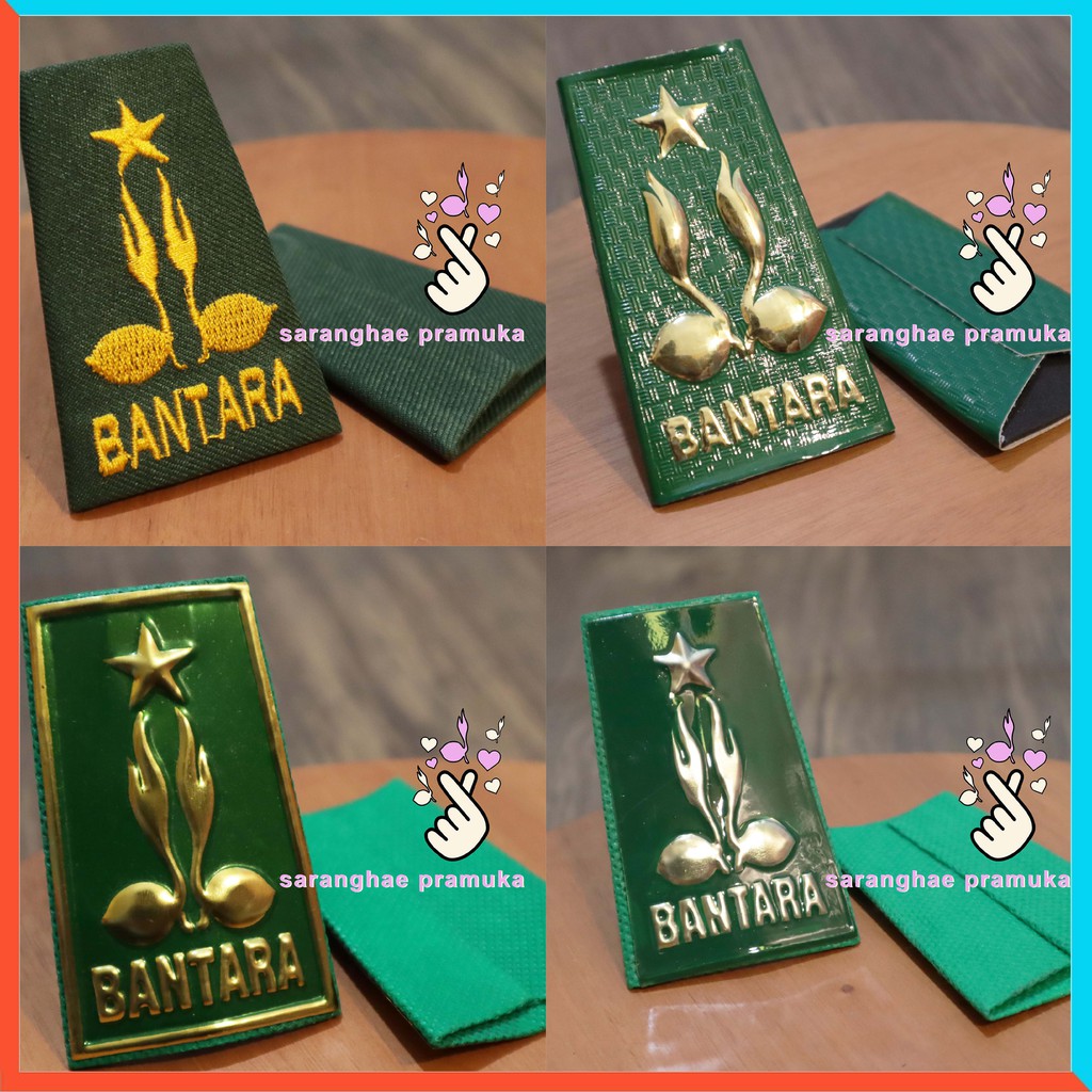 TKU Bantara Pramuka Bordir Karstek anti air Bahan Logam Waterproof (Harga Per Biji, Bukan Perpasang Wajib Baca deskripsi Produk)