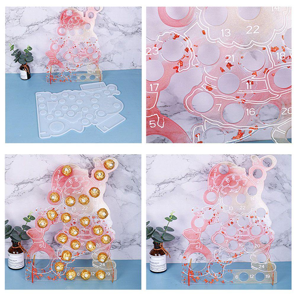 Solighter Santa Claus Cetakan Silikon Hadiah UV Epoxy Storage Box Resin Molds