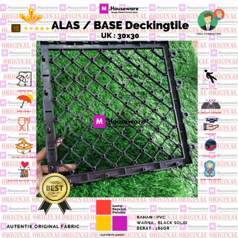 Alas Lantai Kayu / Alas Base Decking Tile UK 30x30cm / Alas rumput