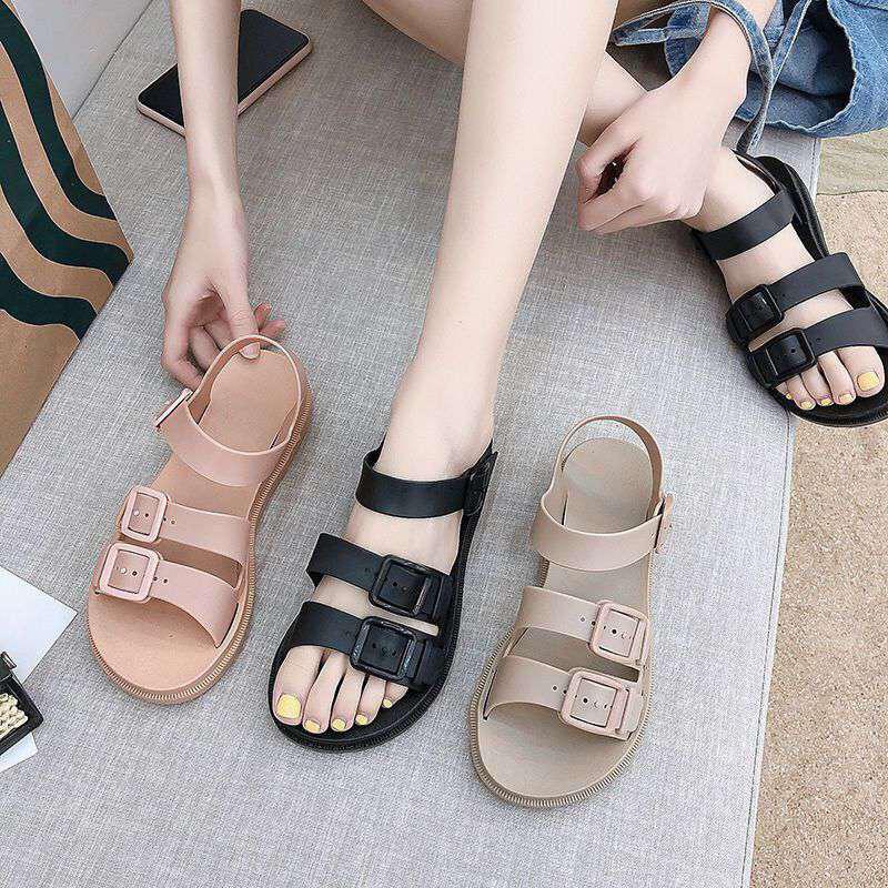 TBIG [COD] Sandal Murah Bahan Karet Tali 1819 Wanita Import Korea Style Santai Wanita Remaja