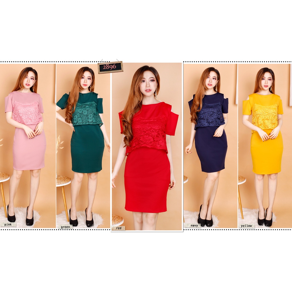 Kathryn collection #137 , DRES BODYCON SCUBA IMPORT KOMBINASI BRUKAT GLITER