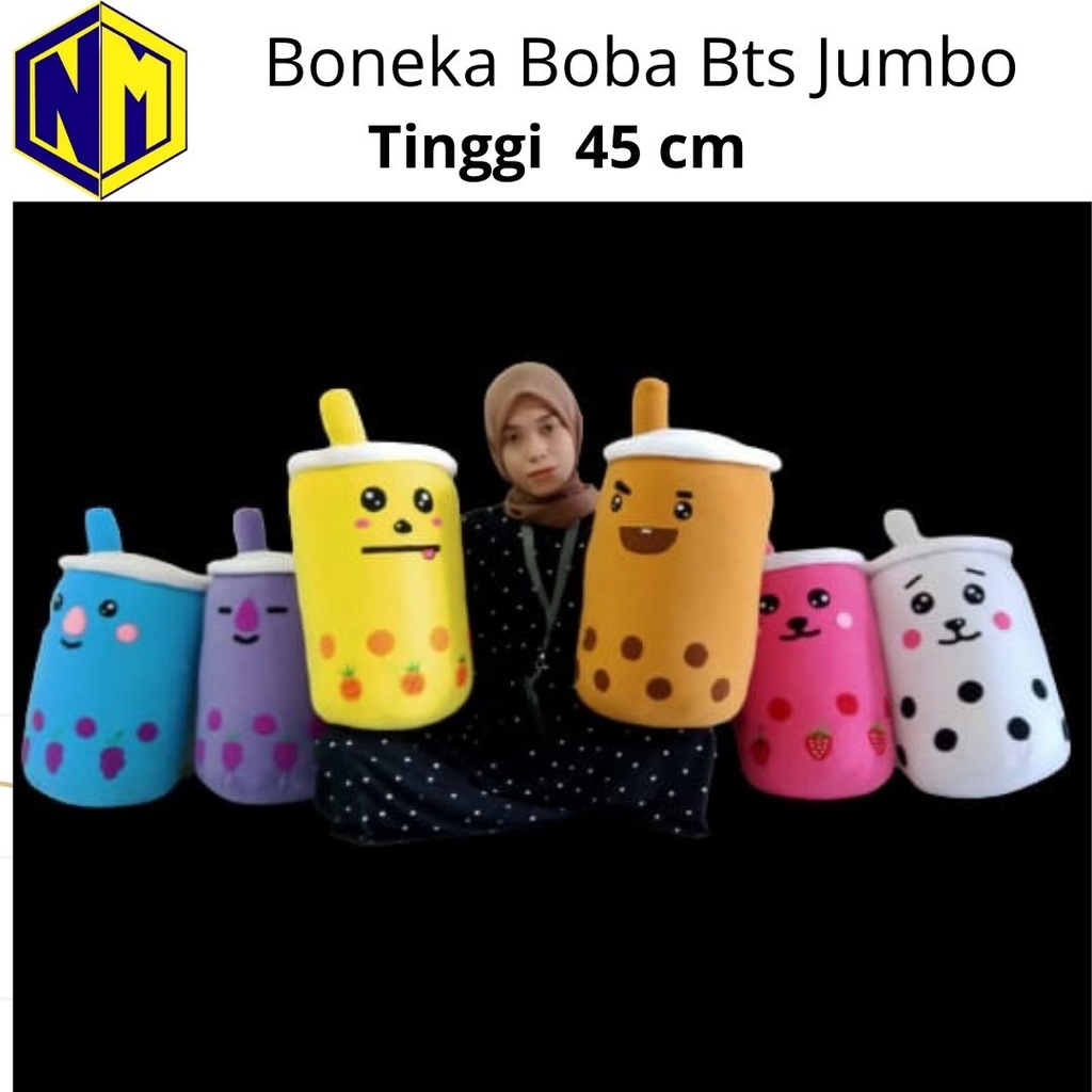 Boneka Boba BTS 30 cm Bantal Boba Size L label SNI Original murah bgt