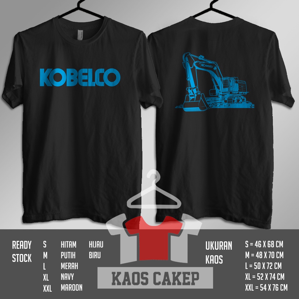 Kaos Alat Berat Excavator Kobelco Vector Baju Distro