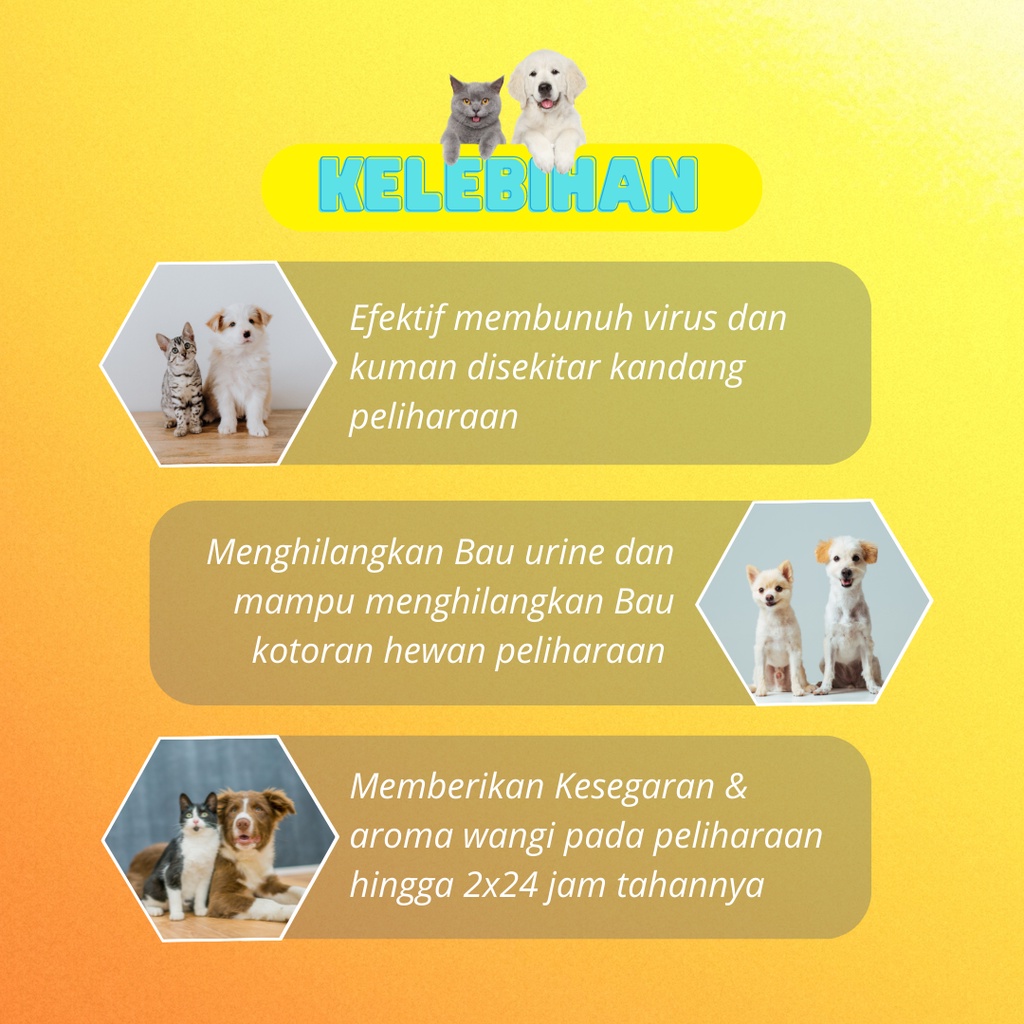 spray penghilang bau pesing kotoran hewan kucing anjing kelinci antibakteri penghilang bau pesing urin