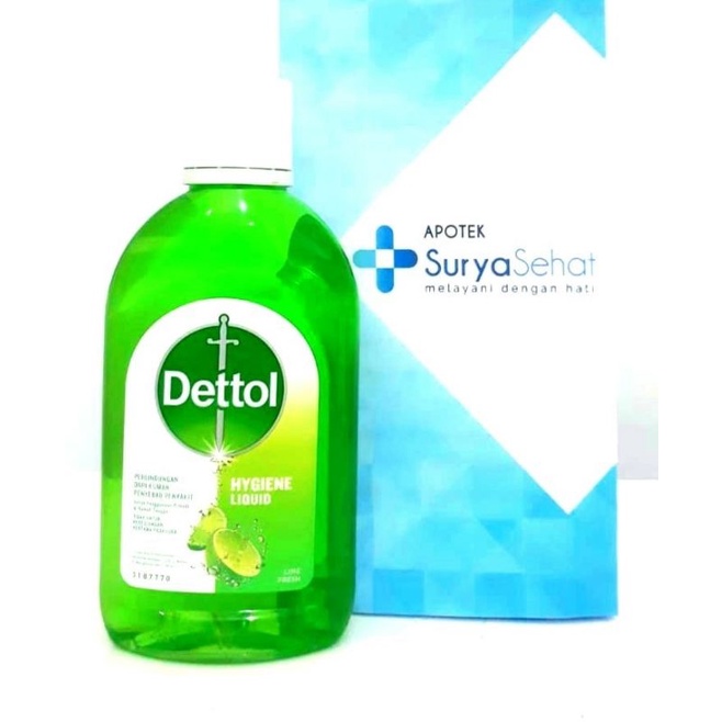 Dettol Cair disinfektan Lime 200ml - Dettol Hygiene Liquid Lime Fresh 200ml