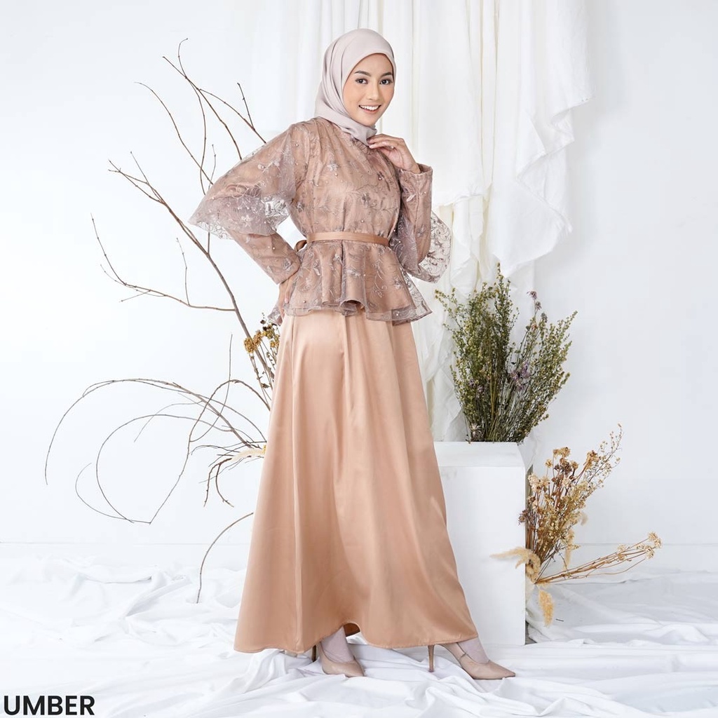 Gamis Dress - Aiden Tile Bordir Dress - Long Dress