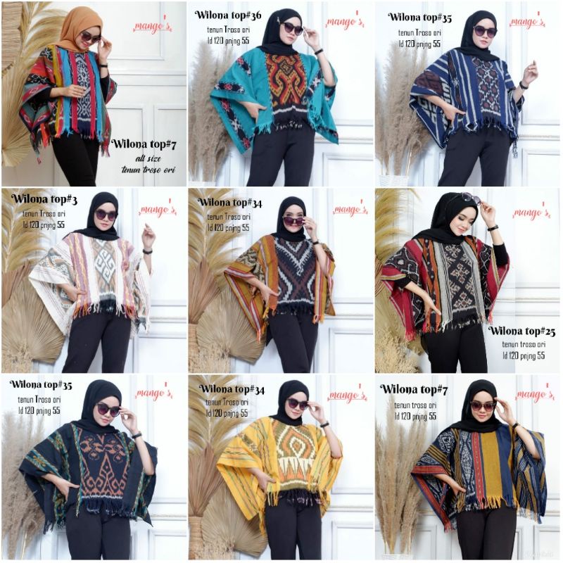 WILONA TOP BLOUSE TENUN TROSO ORI LD 120 BAWAH RAWIS BY MANGOS