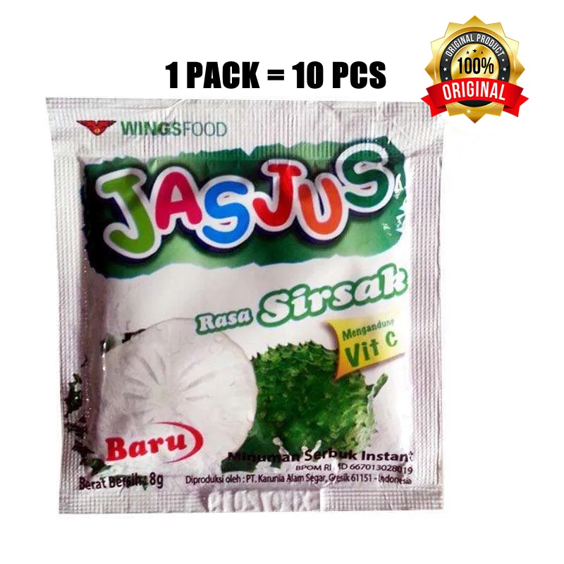 

JASJUS Rasa SIRSAK isi 10 Sachet Minuman RASA BUAH Bubuk Instant MENYEGARKAN