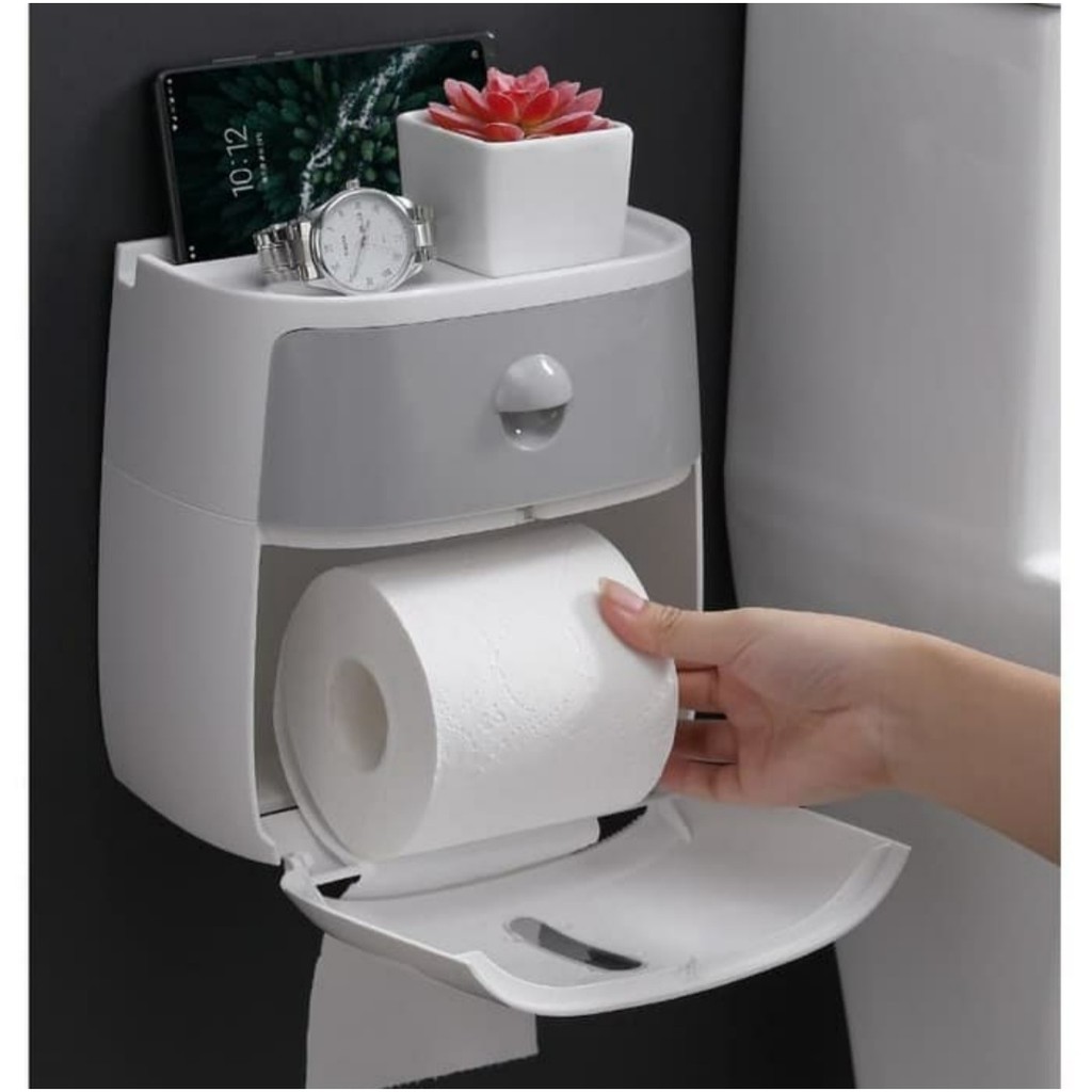 Ecoco Kotak Tisu Toilet / Tempat Tisu Toilet / Rak Tisu Toilet