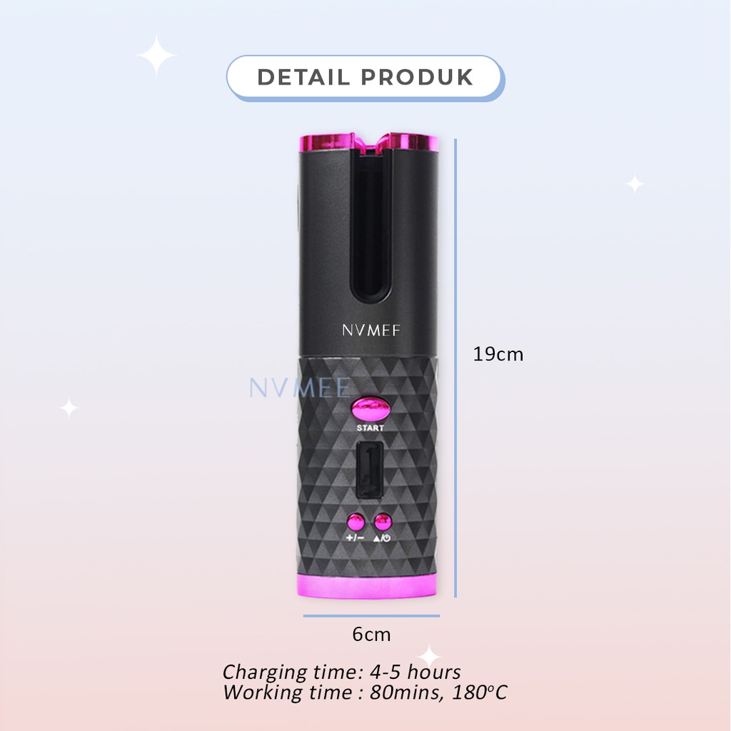 NVMEE - Catokan Keriting Portable Otomatis Magic Curler Mercury Hair Styler Praktis Anti Ribet