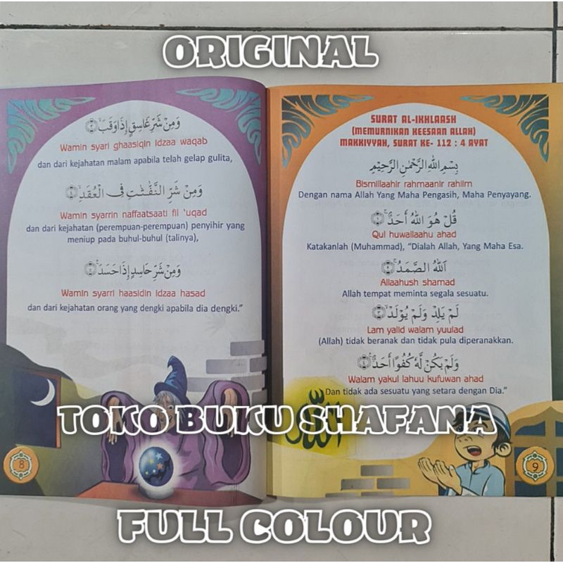 Buku Untuk Anak Belajar Berdoa, Juz Amma, Belajar Sholat Full Colour