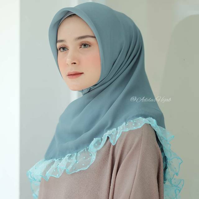 Hijab Rempel Dotty / Hijab Segi Empat Rempel Dotty Special Adelus