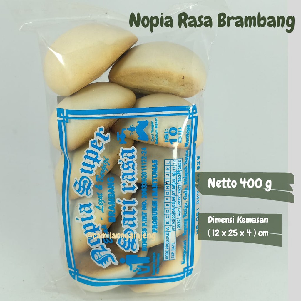 

Nopia Super Sari Rasa Brambang Durian Coklat Gula Jawa Original Manis Gurih 400 g