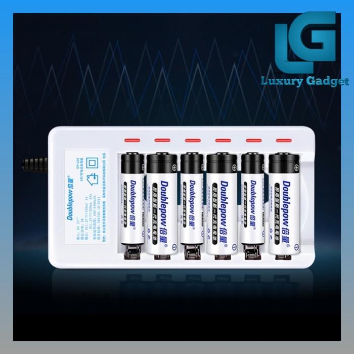 CHARGER ALAT CAS BATERAI LISTRIK 6 SLOT AA AAAA RECHARGEABLE DP