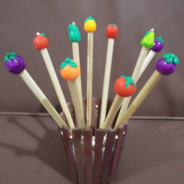 

souvenir Pensil buah cantik isi 100 pencil