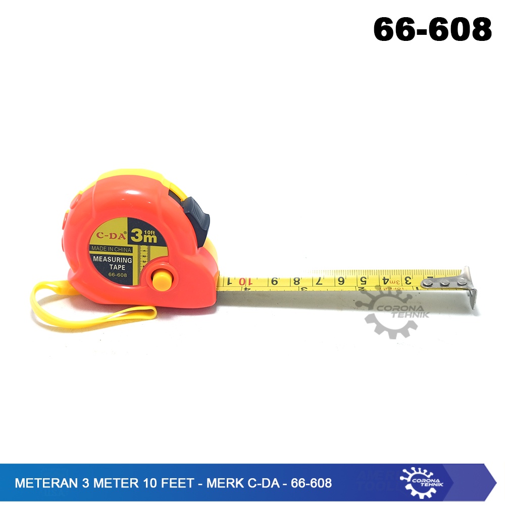 Meteran 3 Meter 10 Feet - Merk C-DA - 66-608