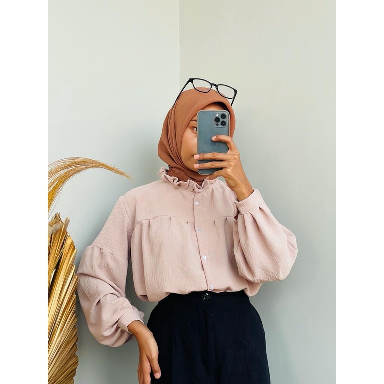 ARINA BLUS | LADY CRINCLE KOREAN TOP | ATASAN WANITA-3