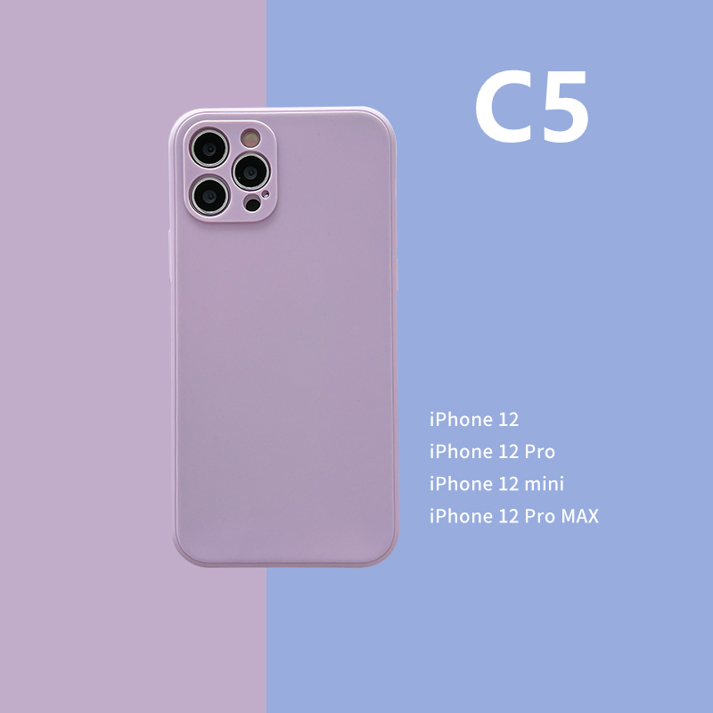 Camera Protector Phone Case OPPO A54 A15 A94 A93 A53 2020 A92 A5S A33 2020 Reno 4Lite Reno 4F Reno 5F A15S F17 F19 PRO A52 A7 A32 A72 A53S Warna Polos Shockproof Soft Back Cover-#C5