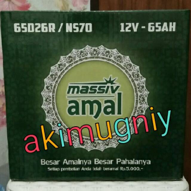 Jual aki mobil panther kijang toyota kijang hino ns70 65d26r 12v 65ah