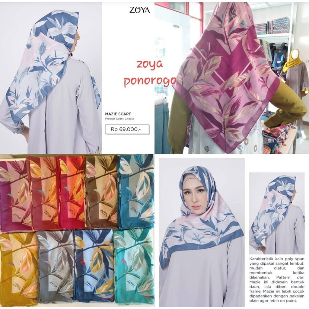 40+ Koleski Terbaik Kerudung Zoya Motif Terbaru