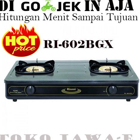 Kompor Gas Rinnai 2 Tungku RI-602 BGX Api Tornado
