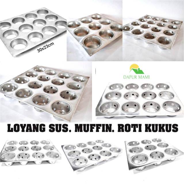 DAPURMAMI LOYANG Sus Mufin cetakan kue Roti Kukus cake muffin soes cupcake roti