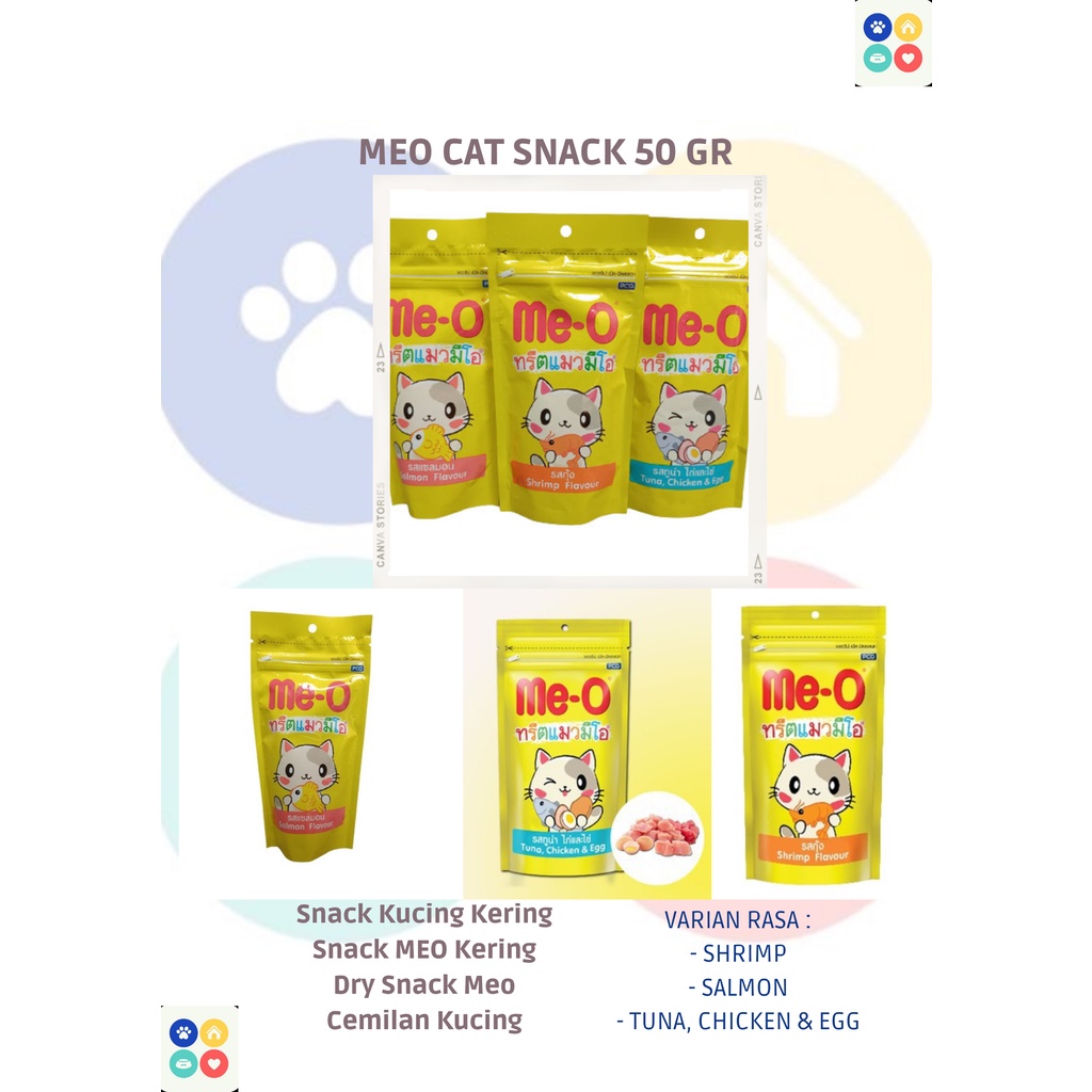 Jual Snack Kucing Kering Meo Dry Snack 50gr Cat Snack Cemilan Kucing