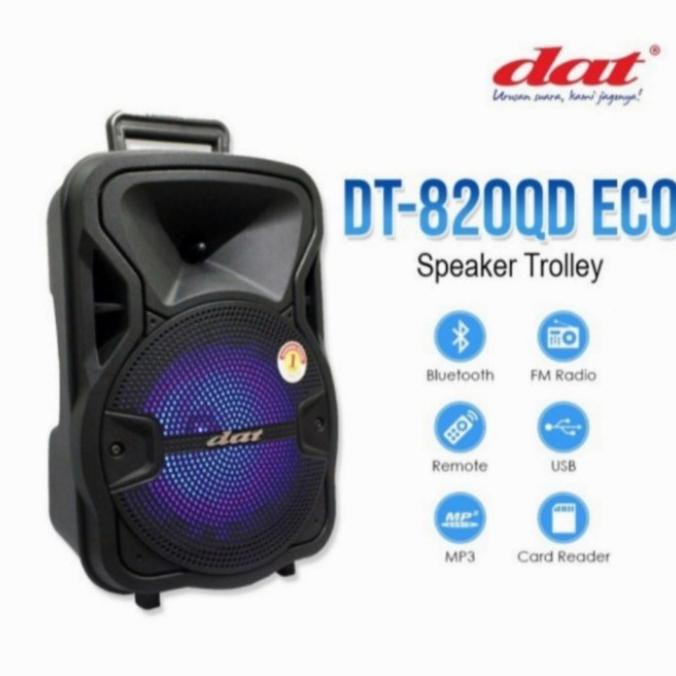 SPEAKER BLUETOOTH WIRELESS 8INCH DAT 820 QD JI SD534EA