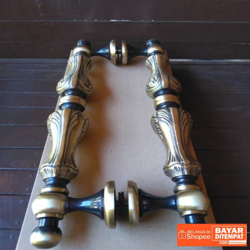 Brass Pull Handle / Handle Pintu Kuningan Motif Phion 43 cm Termurah