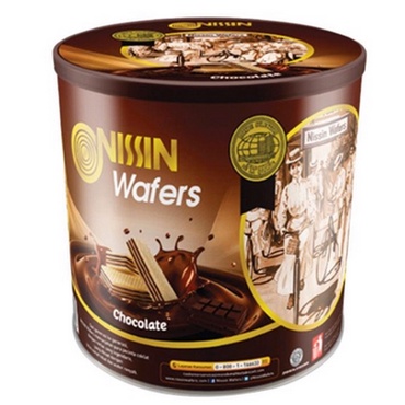 

NISSIN Wafer Chocolate 570g/Wafer Kaleng/Rasa Cokelat/Biskuit Hari Raya