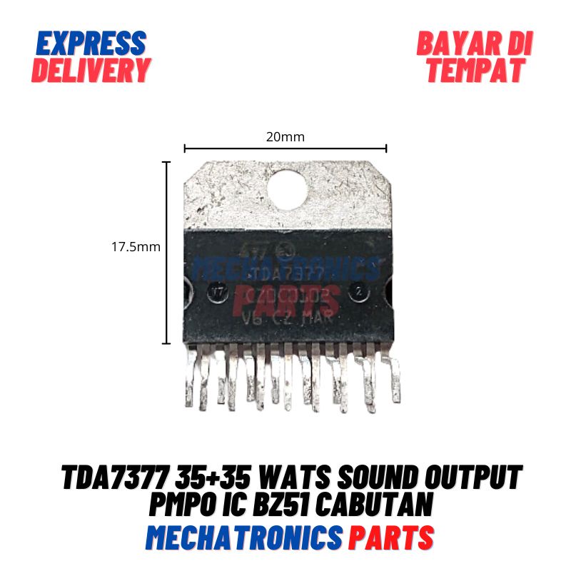 [SMC-9136] TDA7377 TDA 7377 35+35 WATS SOUND OUTPUT PMPO IC BZ51 CABUTAN