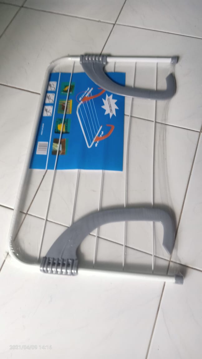 Hanger Balkon Jemuran - Gantungan Baju Jemuran Pakaian Lipat Portable Gantung - Jemuran Balkon