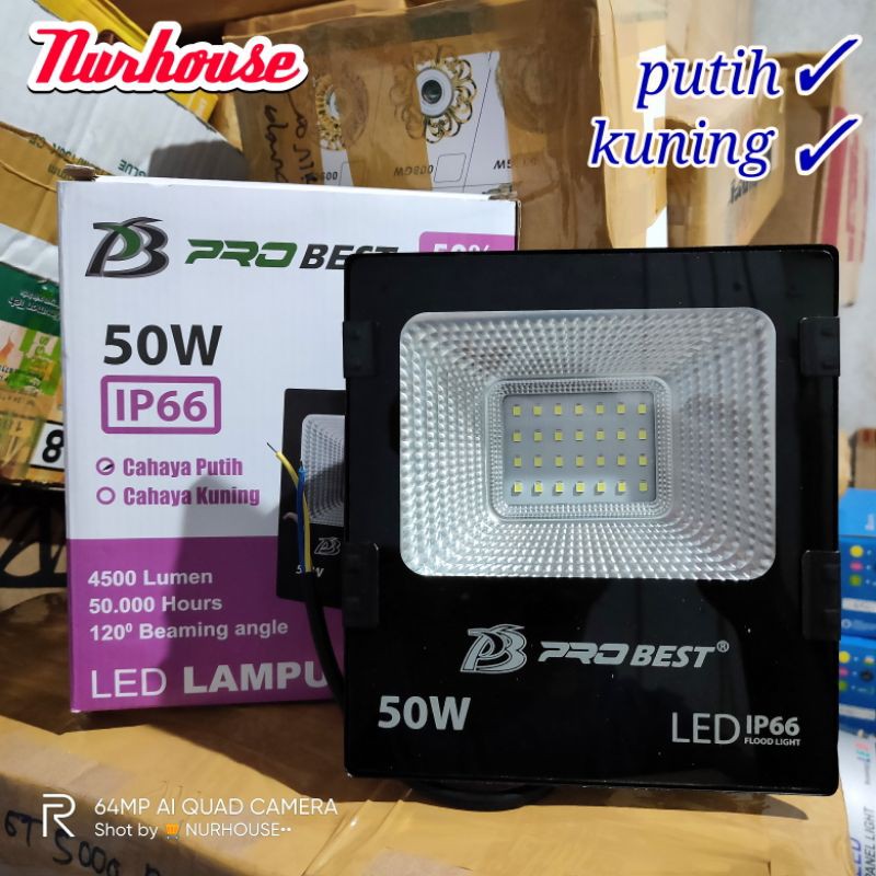 lampu sorot 50 watt led flood light outdoor IP66 lampu tembak