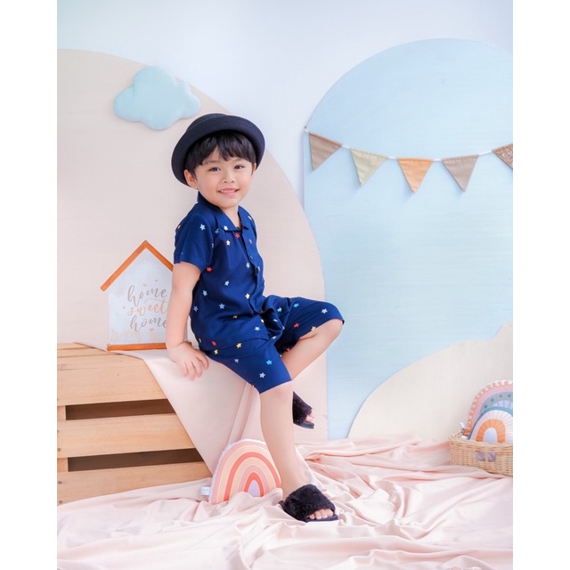 Kalea Set Setelan Rayon Kancing Anak Murah Junior Neeca Kiddos Size 6-10 Tahun