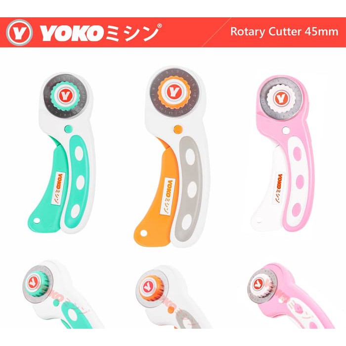 Rotary Cutter Yoko YKC-45 Alat Pemotong Kain Bahan Pola Pisau Bulat 45mm