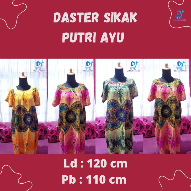 Daster Sikak Putri Ayu Motif Roda/Daster Ibu Masa Kini/Daster Pendek/Baju Tidur Wanita