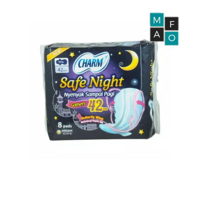 Charm safe night wing gathers 42 cm 8's | Shopee Indonesia