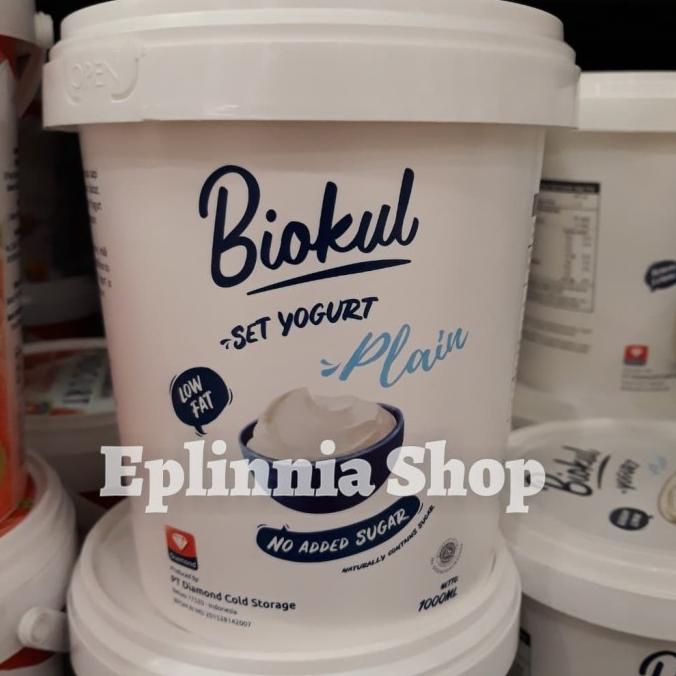 Biokul Set Yogurt Plain No Added Sugar Low Fat 1000 ml