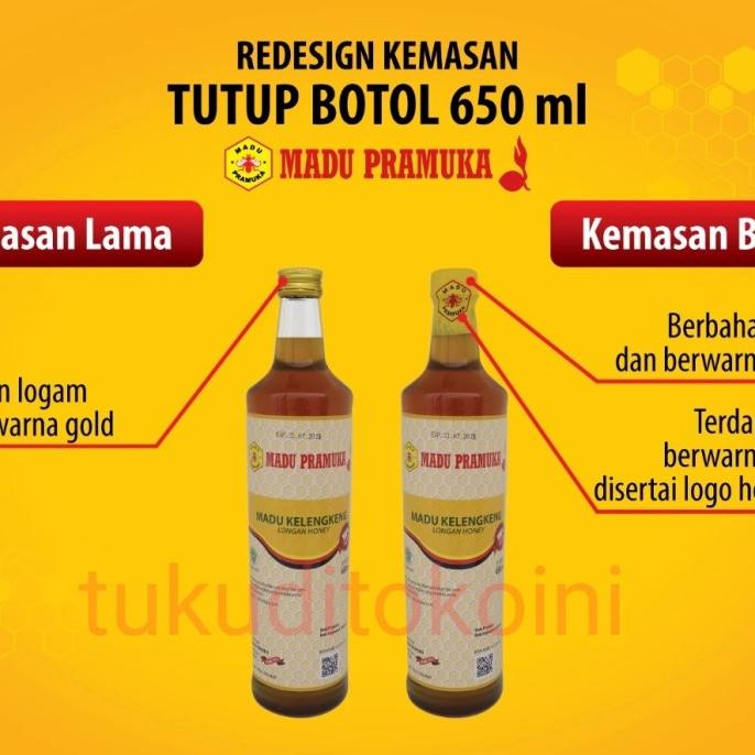 

Madu Pramuka "MADU ROYAL JELLY" 650 ML (MADU + ROYAL JELLY)