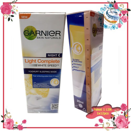 Skin Care Garnier Light Complete Night Yoghurt-20ml (Paket 1Lsn)