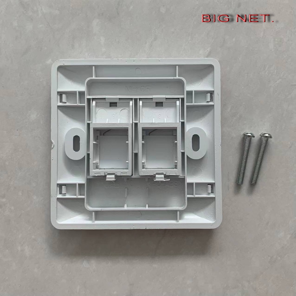 Face Plate Lan RJ45 Wall Plate 2 Ports+2pcs Modular Cat 5E or Cat 6E