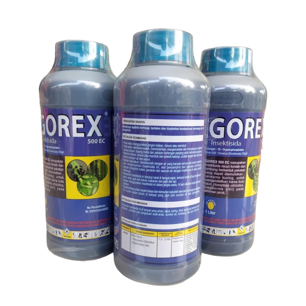 Insektisida Gorex 1 liter  bahan akif Kanon Dimetoat 500 ec pembasmi Hama Kutu Daun Kanon 400ec Dimetion 400 g/l Protap