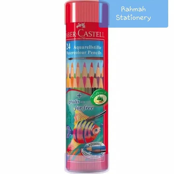 

Faber-Castell Watercolour Pencils 24 round tin / pensil warna 24