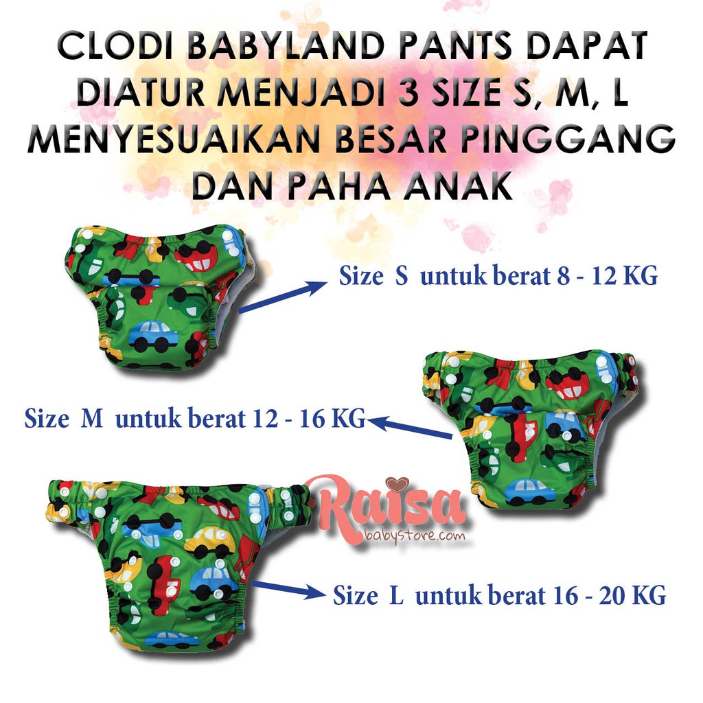 Popok Kain Clodi Babyland Snap Insert Microfiber